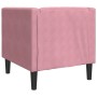 Rosa Samt Chesterfield-Sessel von , Sofas - Ref: Foro24-372676, Preis: 175,33 €, Rabatt: %