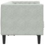 Zweiplätziges Chesterfield-Sofa mit hellgrauen Samtkissen. von , Sofas - Ref: Foro24-372683, Preis: 257,19 €, Rabatt: %