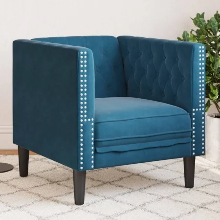 Chesterfield-Sofa aus blauem Samt von , Sofas - Ref: Foro24-372681, Preis: 164,63 €, Rabatt: %