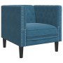 Blue velvet Chesterfield armchair by , Sofas - Ref: Foro24-372681, Price: 165,62 €, Discount: %