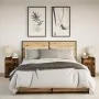 Bedside table with 2 LED lights, engineered wood, smoked oak. by , Nightstands - Ref: Foro24-852007, Price: 80,32 €, Discount: %