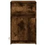 Bedside table with 2 LED lights, engineered wood, smoked oak. by , Nightstands - Ref: Foro24-852007, Price: 80,32 €, Discount: %
