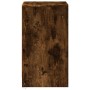 Bedside table with 2 LED lights, engineered wood, smoked oak. by , Nightstands - Ref: Foro24-852007, Price: 81,36 €, Discount: %