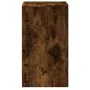 Bedside table with 2 LED lights, engineered wood, smoked oak. by , Nightstands - Ref: Foro24-852007, Price: 80,32 €, Discount: %