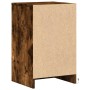 Bedside table with 2 LED lights, engineered wood, smoked oak. by , Nightstands - Ref: Foro24-852007, Price: 81,36 €, Discount: %