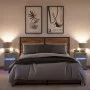 Bedside table with 2 LED lights, made of gray concrete engineered wood. by , Nightstands - Ref: Foro24-852005, Price: 95,40 €...