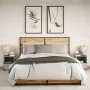 Bedside table with 2 LED lights, made of gray concrete engineered wood. by , Nightstands - Ref: Foro24-852026, Price: 68,35 €...
