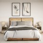 Bedside tables with LED lights 2 units engineered wood Sonoma oak by , Nightstands - Ref: Foro24-852024, Price: 69,16 €, Disc...