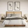 Bedside tables with LED lights 2 units engineered wood Sonoma oak by , Nightstands - Ref: Foro24-852024, Price: 68,30 €, Disc...