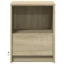 Bedside tables with LED lights 2 units engineered wood Sonoma oak by , Nightstands - Ref: Foro24-852024, Price: 68,30 €, Disc...