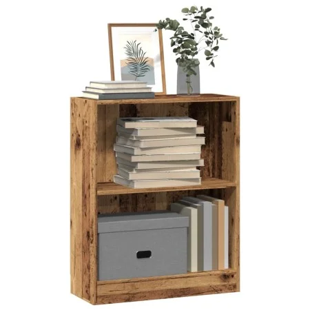 Engineered wood bookshelf in aged color, 60x24x76 cm. by , Bookcases and shelves - Ref: Foro24-855904, Price: 37,82 €, Discou...