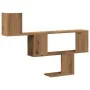 Engineered oak wood artisan wall shelf 100x15x70 cm by , Shelves and shelves - Ref: Foro24-853199, Price: 36,15 €, Discount: %