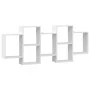 Engineered wood white wall shelf 159x18x65 cm by , Shelves and shelves - Ref: Foro24-853209, Price: 64,01 €, Discount: %