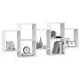 Engineered wood white wall shelf 159x18x65 cm by , Shelves and shelves - Ref: Foro24-853209, Price: 65,29 €, Discount: %
