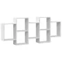 Engineered wood white wall shelf 159x18x65 cm by , Shelves and shelves - Ref: Foro24-853209, Price: 64,01 €, Discount: %