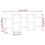 Engineered wood white wall shelf 159x18x65 cm by , Shelves and shelves - Ref: Foro24-853209, Price: 65,29 €, Discount: %