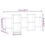 Engineered wood white wall shelf 159x18x65 cm by , Shelves and shelves - Ref: Foro24-853209, Price: 64,01 €, Discount: %