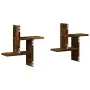 Estantes pared 2 uds madera ingeniería roble ahumado 38x12x38cm de , Estantes y estanterías - Ref: Foro24-853249, Precio: 21,...