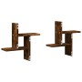 Estantes pared 2 uds madera ingeniería roble ahumado 38x12x38cm de , Estantes y estanterías - Ref: Foro24-853249, Precio: 20,...