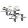 Engineered wood gray Sonoma wall shelf 124.5x18x60.5 cm by , Shelves and shelves - Ref: Foro24-853268, Price: 35,66 €, Discou...