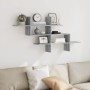Engineered wood gray Sonoma wall shelf 124.5x18x60.5 cm by , Shelves and shelves - Ref: Foro24-853268, Price: 35,66 €, Discou...