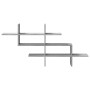 Engineered wood gray Sonoma wall shelf 124.5x18x60.5 cm by , Shelves and shelves - Ref: Foro24-853268, Price: 35,66 €, Discou...