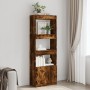 Tall smoked oak engineered wood sideboard 63x33x180 cm by , Bookcases and shelves - Ref: Foro24-3309604, Price: 91,29 €, Disc...