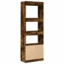Tall smoked oak engineered wood sideboard 63x33x180 cm by , Bookcases and shelves - Ref: Foro24-3309604, Price: 90,50 €, Disc...