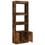 Tall smoked oak engineered wood sideboard 63x33x180 cm by , Bookcases and shelves - Ref: Foro24-3309604, Price: 91,29 €, Disc...
