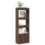 Tall engineered wood sideboard in brown oak 63x33x180 cm by , Bookcases and shelves - Ref: Foro24-3309606, Price: 92,54 €, Di...