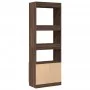 Tall engineered wood sideboard in brown oak 63x33x180 cm by , Bookcases and shelves - Ref: Foro24-3309606, Price: 92,54 €, Di...