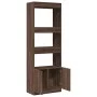 Tall engineered wood sideboard in brown oak 63x33x180 cm by , Bookcases and shelves - Ref: Foro24-3309606, Price: 92,54 €, Di...