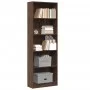 Estantería de madera de ingeniería marrón roble 60x24x176 cm de , Librerías y estanterías - Ref: Foro24-857827, Precio: 77,65...