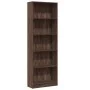 Engineered wood brown oak bookshelf 60x24x176 cm by , Bookcases and shelves - Ref: Foro24-857827, Price: 77,65 €, Discount: %