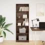 Engineered wood brown oak bookshelf 60x24x176 cm by , Bookcases and shelves - Ref: Foro24-857827, Price: 80,48 €, Discount: %