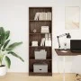 Engineered wood brown oak bookshelf 60x24x176 cm by , Bookcases and shelves - Ref: Foro24-857827, Price: 77,65 €, Discount: %