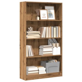 Handgefertigtes Eichenfurnier-Holzregal 80x24x143 cm von , Bücherregale und Regale - Ref: Foro24-857852, Preis: 65,10 €, Raba...
