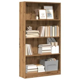 Handgefertigtes Eichenfurnier-Holzregal 80x24x143 cm von , Bücherregale und Regale - Ref: Foro24-857852, Preis: 64,20 €, Raba...