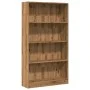 Handcrafted engineered oak wood bookshelf 80x24x143 cm by , Bookcases and shelves - Ref: Foro24-857852, Price: 64,20 €, Disco...