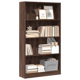 Engineered wood brown oak bookshelf 80x24x143 cm by , Bookcases and shelves - Ref: Foro24-857850, Price: 60,67 €, Discount: %