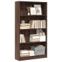 Estantería de madera de ingeniería marrón roble 80x24x143 cm de , Librerías y estanterías - Ref: Foro24-857850, Precio: 60,58 €