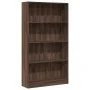 Engineered wood brown oak bookshelf 80x24x143 cm by , Bookcases and shelves - Ref: Foro24-857850, Price: 59,91 €, Discount: %