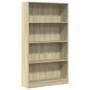 Engineered wood bookshelf in Sonoma oak, 80x24x143 cm. by , Bookcases and shelves - Ref: Foro24-857846, Price: 57,26 €, Disco...