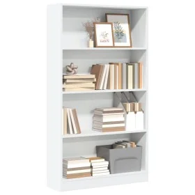Weißes Regal aus Ingenieurholz 80x24x143 cm von , Bücherregale und Regale - Ref: Foro24-857844, Preis: 59,35 €, Rabatt: %