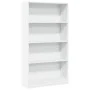 Engineered wood white shelf 80x24x143 cm by , Bookcases and shelves - Ref: Foro24-857844, Price: 59,35 €, Discount: %