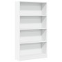 Weißes Regal aus Ingenieurholz 80x24x143 cm von , Bücherregale und Regale - Ref: Foro24-857844, Preis: 59,28 €, Rabatt: %