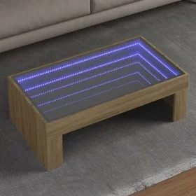 Coffee table with Infinity LED Sonoma oak 90x50x30 cm by , Coffee table - Ref: Foro24-847618, Price: 90,87 €, Discount: %
