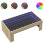 Coffee table with Infinity LED Sonoma oak 90x50x30 cm by , Coffee table - Ref: Foro24-847618, Price: 90,87 €, Discount: %