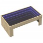 Coffee table with Infinity LED Sonoma oak 90x50x30 cm by , Coffee table - Ref: Foro24-847618, Price: 92,00 €, Discount: %