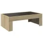 Coffee table with Infinity LED Sonoma oak 90x50x30 cm by , Coffee table - Ref: Foro24-847618, Price: 90,87 €, Discount: %